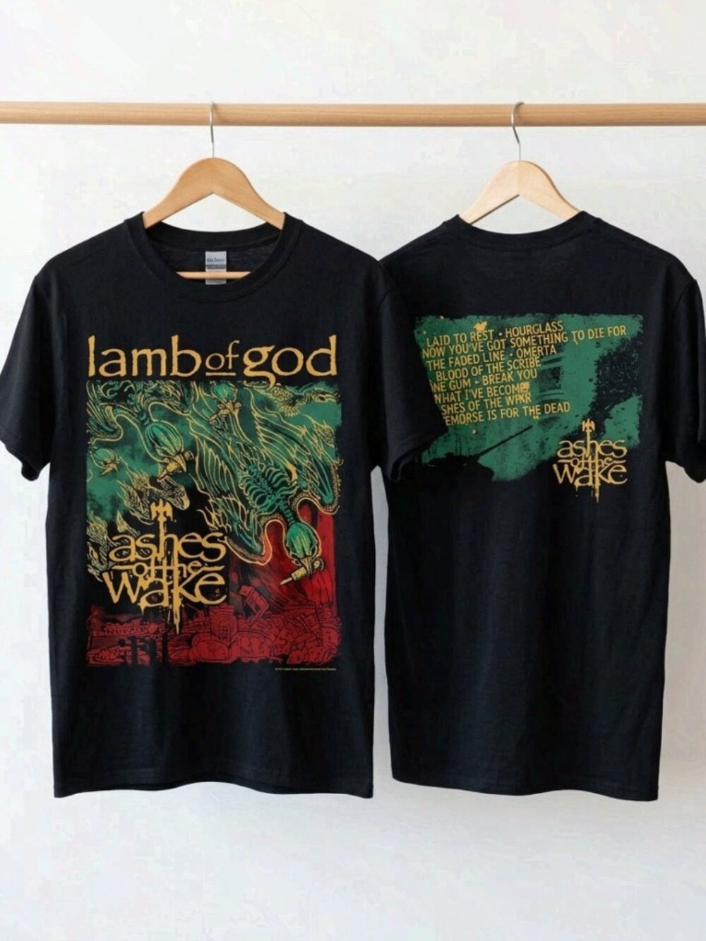 Lamb Of God Ashes Of The Wake T Shirt Concert Tee 2 Sided Reprint